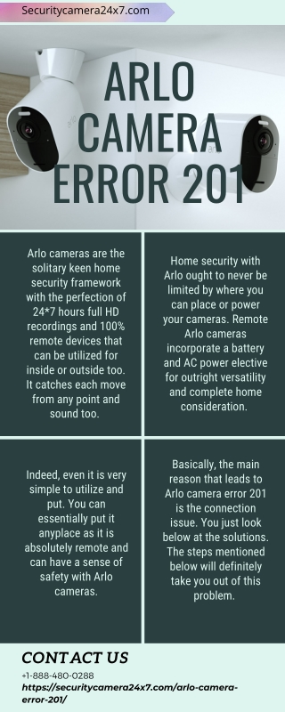 How to Overcome Arlo Camera Error 201 With Easy Steps