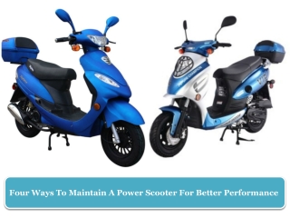 Four Ways To Maintain A Power Scooter For Better Performance