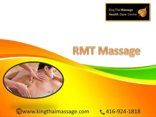 RMT Massage from highly skilled health professionals | King Thai Massage Centre