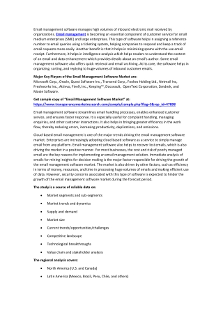 Email Management Software Market