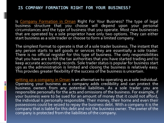Is Company Formation Right For Your Business
