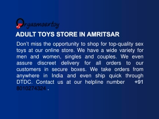 Adult Toys Store In Amritsar