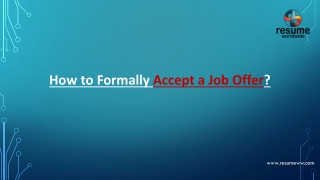 How to Formally Accept a Job Offer