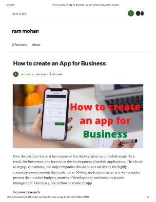 How to create an App for Business