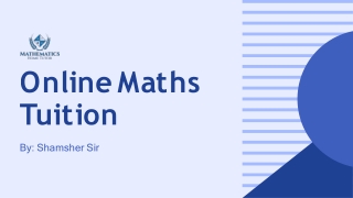 Online Maths Tution