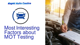 Most Interesting Factors about MOT Testing