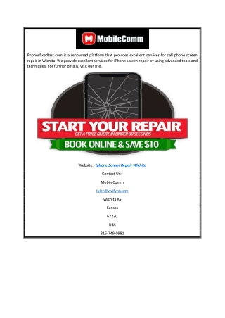 Iphone Screen Repair Wichita | Phonesfixedfast.com