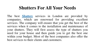Shutters