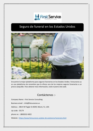 Seguro de funeral en los Estados Unidos