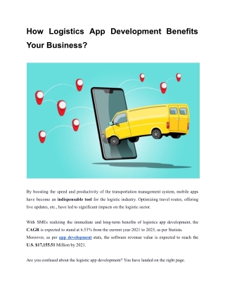 How Logistics App Development Benefits Your Business_