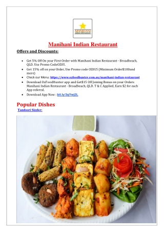 5% Off - Manihani Indian Restaurant - Takeaway Broadbeach, QLD