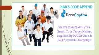 NAICS Code Mailing List | NAICS Code Based Industry Email Database