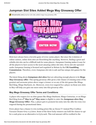 Mega May Giveaway Offer