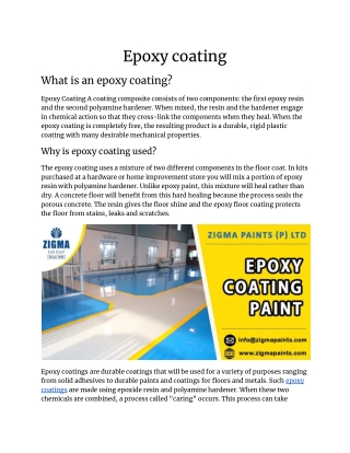 Epoxy coating