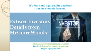 Extract Investors Details from McGuireWoods