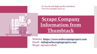 Scrape Company Information from Thumbtack
