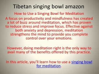 Tibetan singing bowl amazon