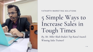 5 Simple Ways to Increase Sales in Tough Times
