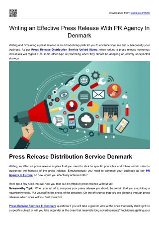 Writing an effective Press Release