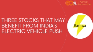 Three stocks that may benefit from India’s electric vehicle push