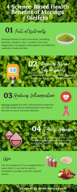 4 Science-Based Health Benefits of Moringa Oleifera