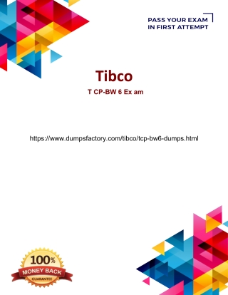 Updated Tibco TCP-BW6 Dumps Questions Answers - TCP-BW6 Dumps PDF