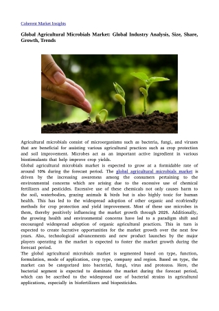 Agricultural Microbials Market 5