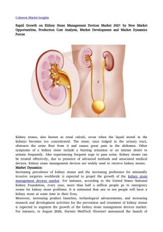 Kidney Stone Management Devices 5