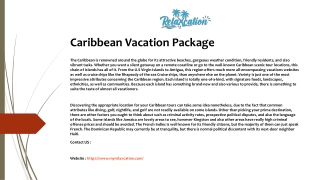 Caribbean Vacation Package