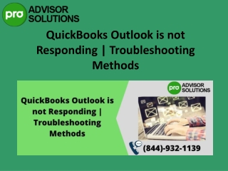 Understand How to overcome QuickBooks outlook is not responding quickly