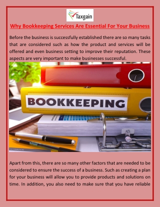Why Bookkeeping Services Are Essential For Your Business