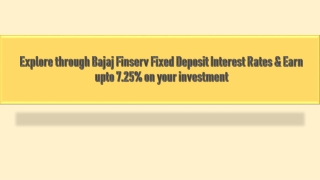 bajaj finserv fd interest rate