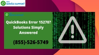 How to rectify QuickBooks Error 15270
