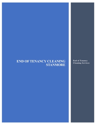 End of tenancy cleaning Stanmore