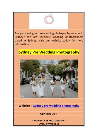Sydney Pre Wedding Photography 0