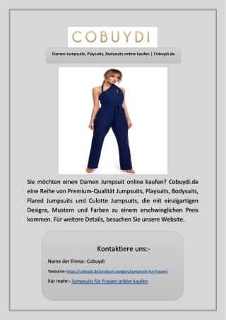 Damen Jumpsuits, Playsuits, Bodysuits online kaufen | Cobuydi.de