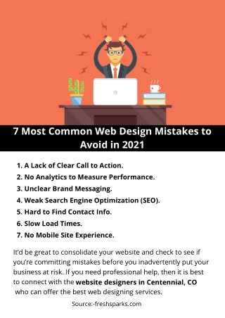 7 Most Common Web Design Mistakes to Avoid in 2021