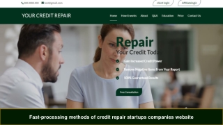 Fast-processing methods of credit repair startups companies website