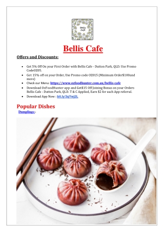 5% Off - Bellis Cafe Restaurant Dutton Park, QLD.