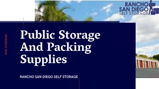 Public Storage Packaging Supplies