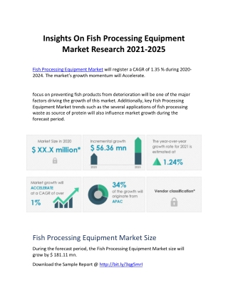 Insights On Fish Processing Equipment Market Research 2021