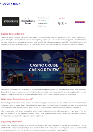 Casino Cruise Casino Review