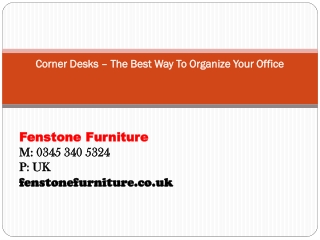 Corner Desks – The Best Way To Organize Your Office