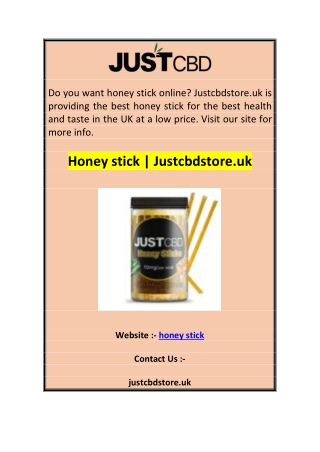Honey stick  Justcbdstore.uk
