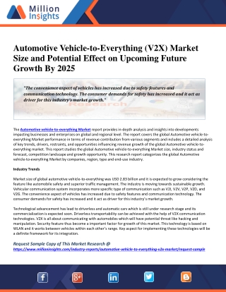 Automotive Vehicle-to-Everything (V2X) Market Size and Investment Feasibility Analysis Report 2025