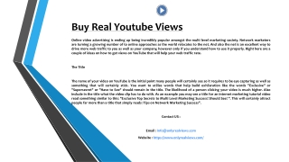 Buy Youtube Views
