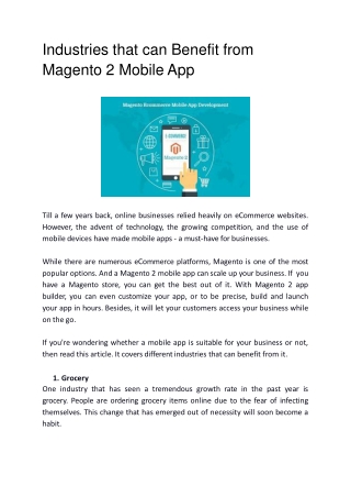 Industries that can Benefit from Magento 2 Mobile App-converted