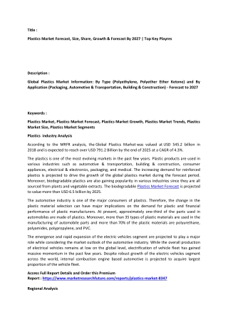 Plastics Market Analysis.docx