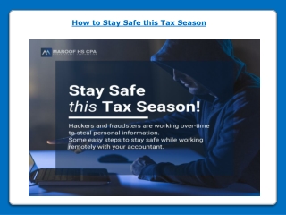 Stay Safe this Tax Season