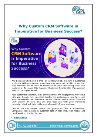 Why Custom CRM Software is Imperative for Business Success?